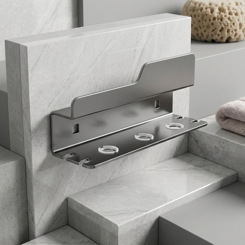 Drill shower rack - no,