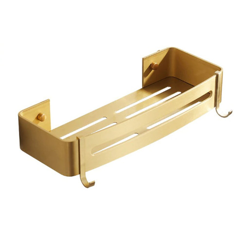 Aluminum bathroom shelf with - aluminum,