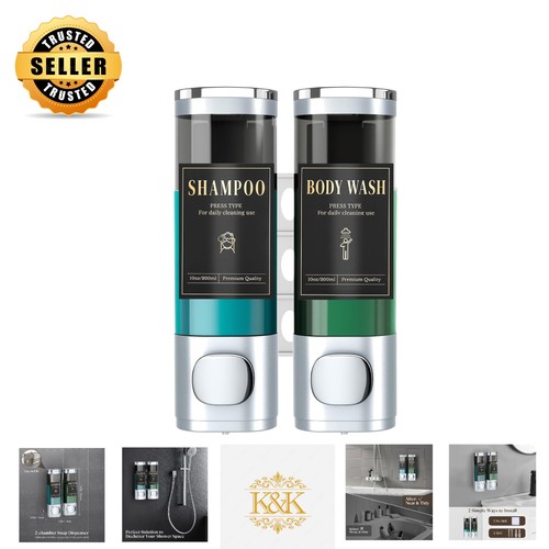 Drill 600ml wall - no-drill,