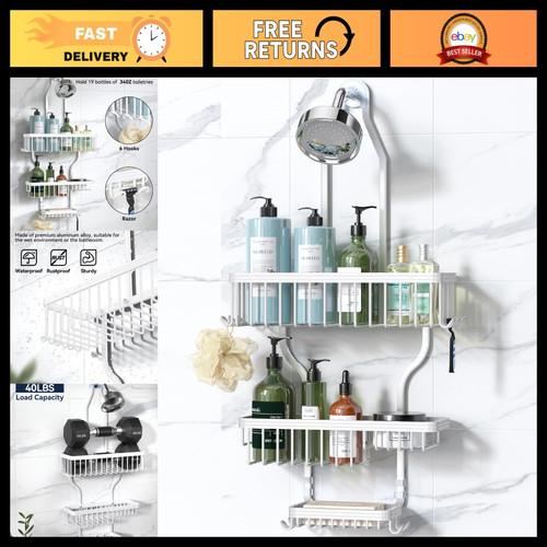 Tier aluminum shower caddy - 3-tier,